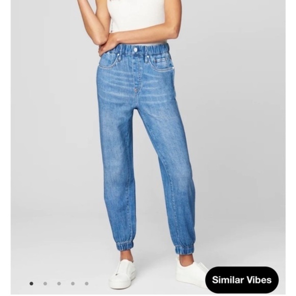 Blank NYC Denim Pull On Jogger Pants Stretch Waist Medium Wash Sz 27 - Picture 2 of 12